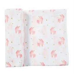 Muslin Unicorn Swaddle Blanket